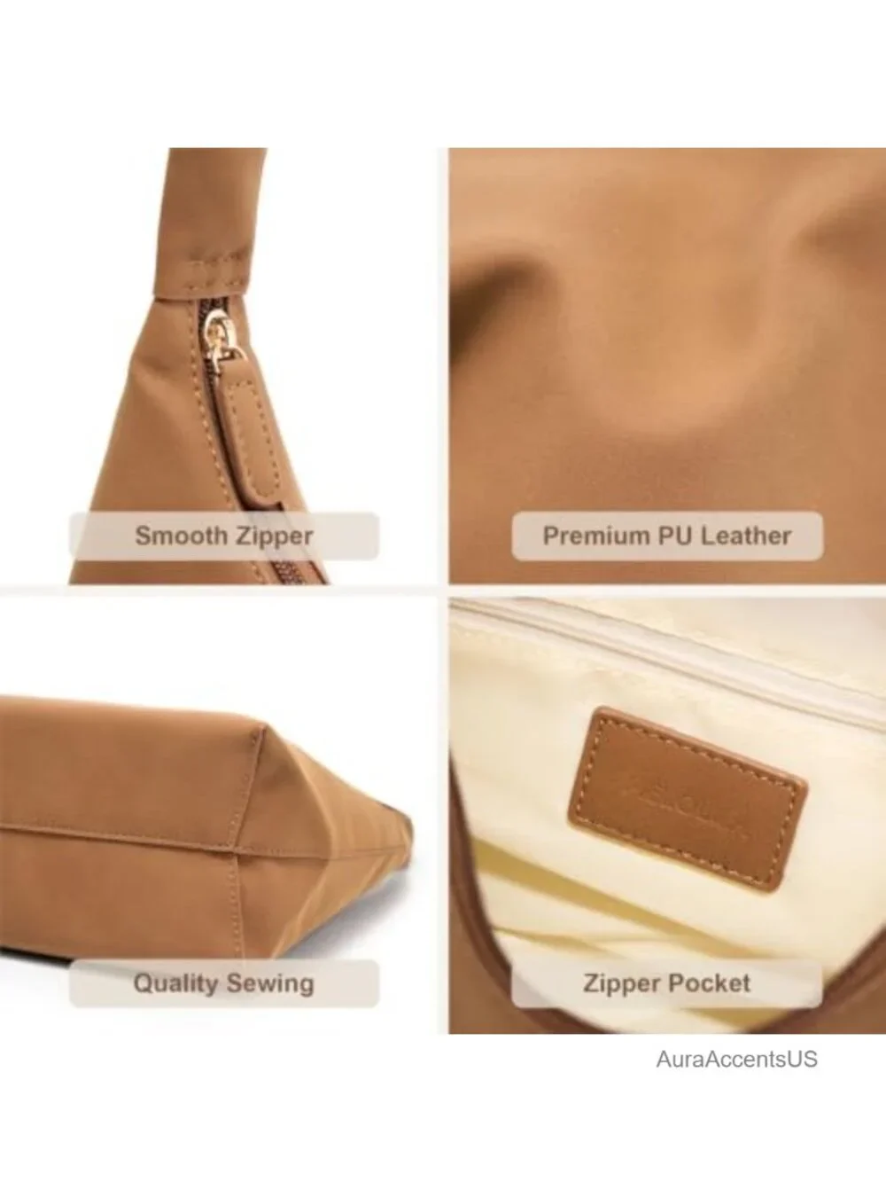 Y2K Small Hobo Bag Crescent Purse Faux Suede Shoulder Bag Boho Everyday
